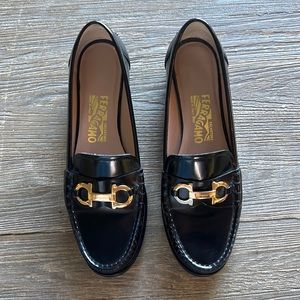 Salvatore Ferragamo Black Loafers